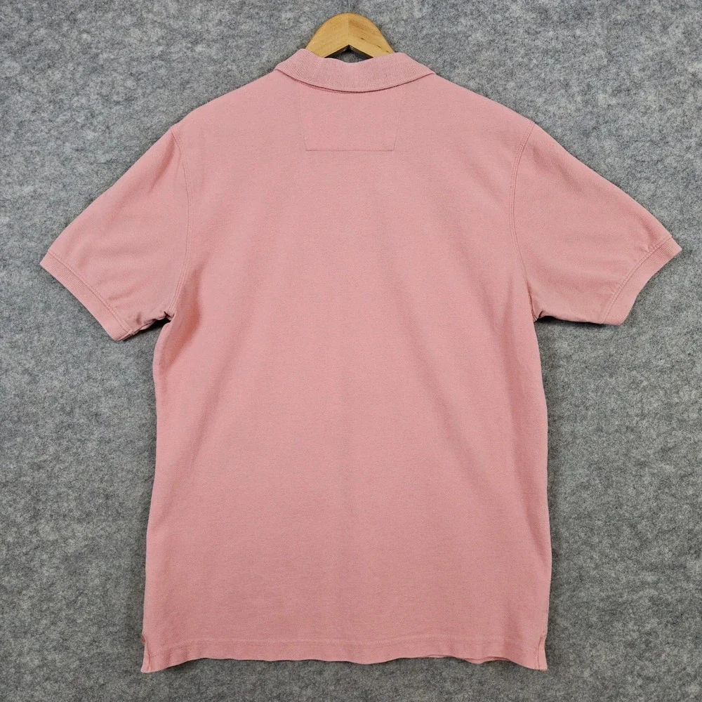 Banana Republic Men's Pink Polo Shirt Size L 100% Cotton Preppy Academia PINHOLE